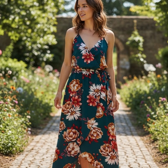 Dream of me, floral wrap dress, Maxi - Picture 13 of 13